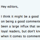 Illustration for article titled Dear Commenters, We Need to Talk...